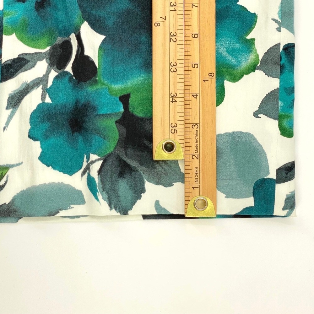 Lauren Ralph Lauren Floral Sheath Dress Teal Green White Sleeveless Size 4 - Picture 8 of 9